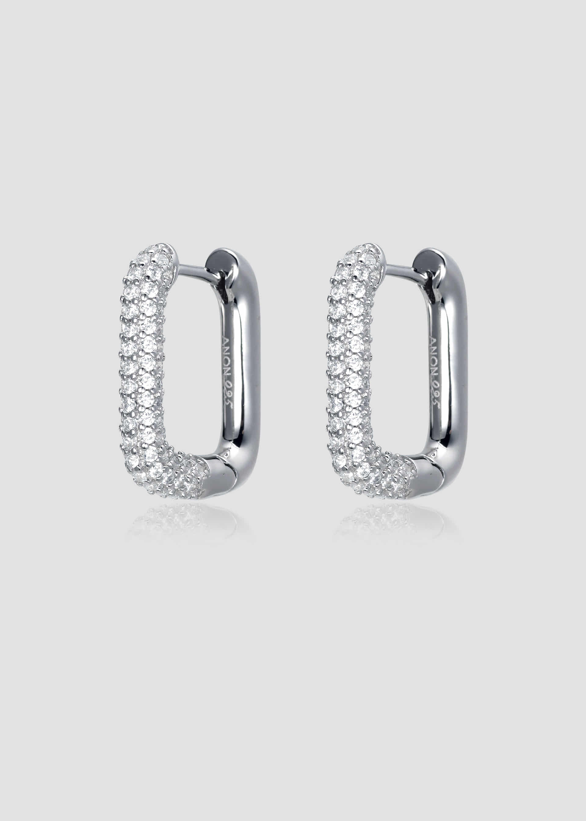 Pave One Touch Link Earrings