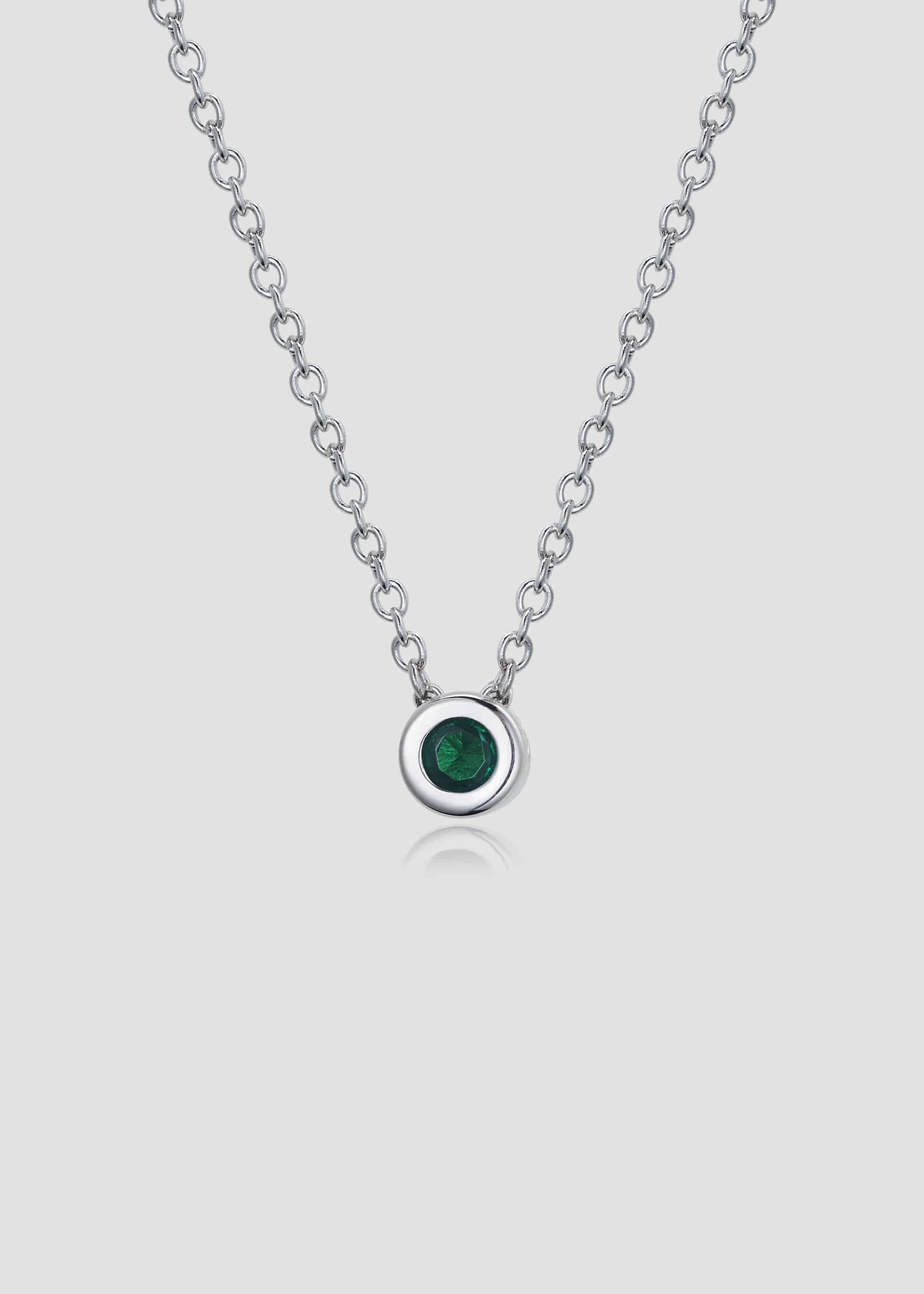 Daily Bezel Necklace _Green