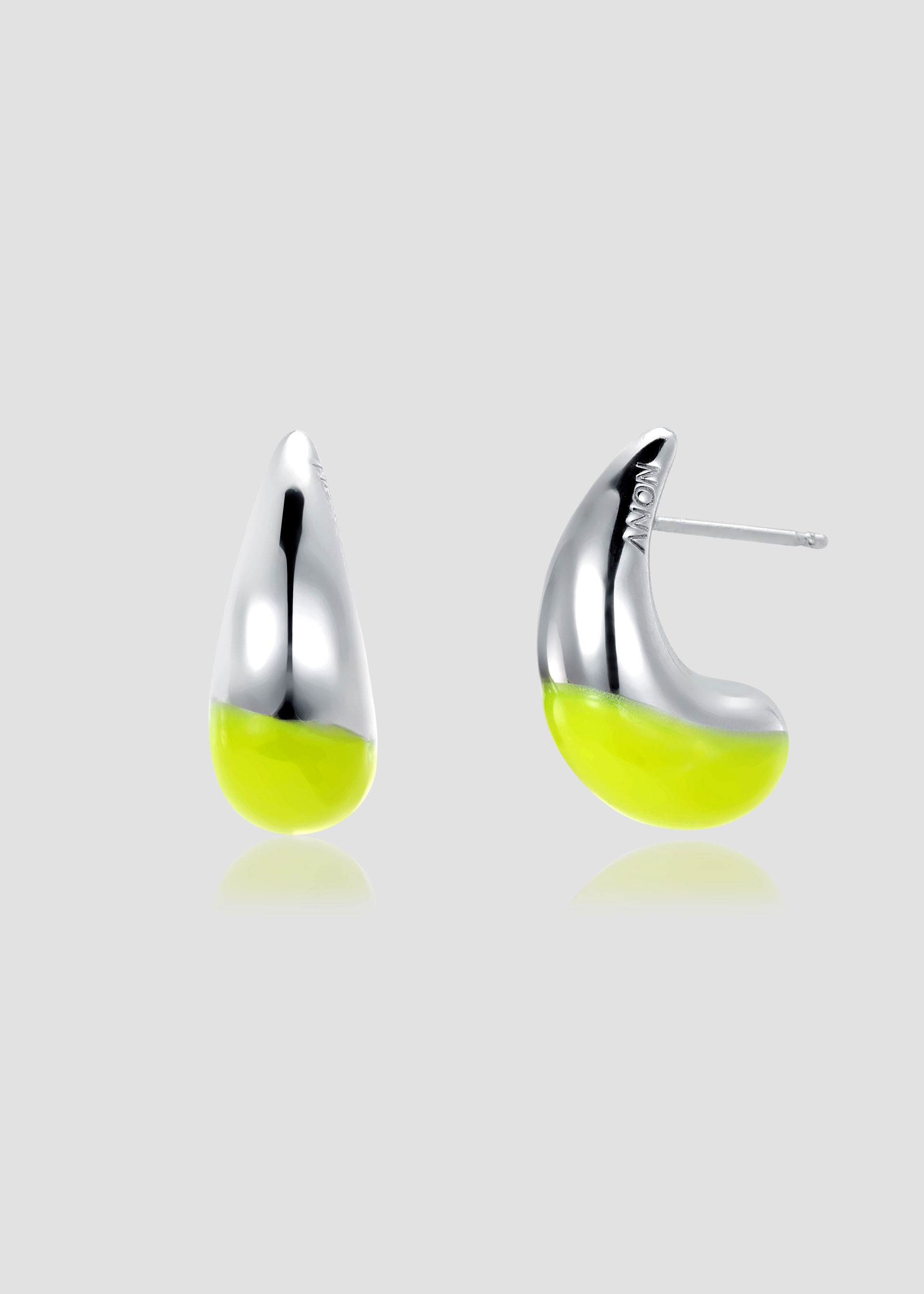 Nuts Volume Earrings _Neon Lime